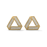 0.50 Carat Geometric Diamond Stud Earrings