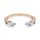 0.50 Carat Marquise Cut Toi et Moi Diamond Wedding Band In Rose Gold