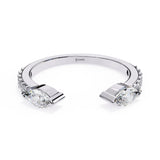 0.50 Carat Marquise Cut Toi et Moi Diamond Wedding Band In White Gold