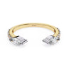 0.50 Carat Marquise Cut Toi et Moi Diamond Wedding Band In Yellow Gold