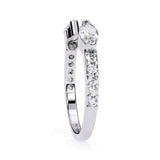 0.50 Carat Marquise Cut Toi et Moi Diamond Wedding Band In White Gold