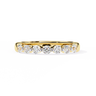 0.50 Carat Round Shape 7 Stone Diamond Wedding Band In Yellow Gold