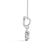 0.65 Ct Round Cut Black Diamond Solitaire Pendant in White Gold