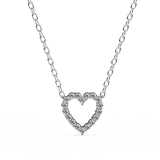 0.50ct Lab Diamond Heart Cut Necklace In Rose Gold