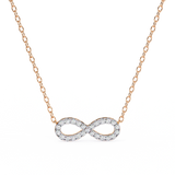0.50ct Lab Diamond Infinity Necklace In Yellow Gold