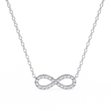 0.50ct Lab Diamond Infinity Necklace In Yellow Gold