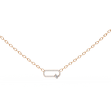 0.50ct Lab Diamond Prong Set Link Necklace In Yellow Gold