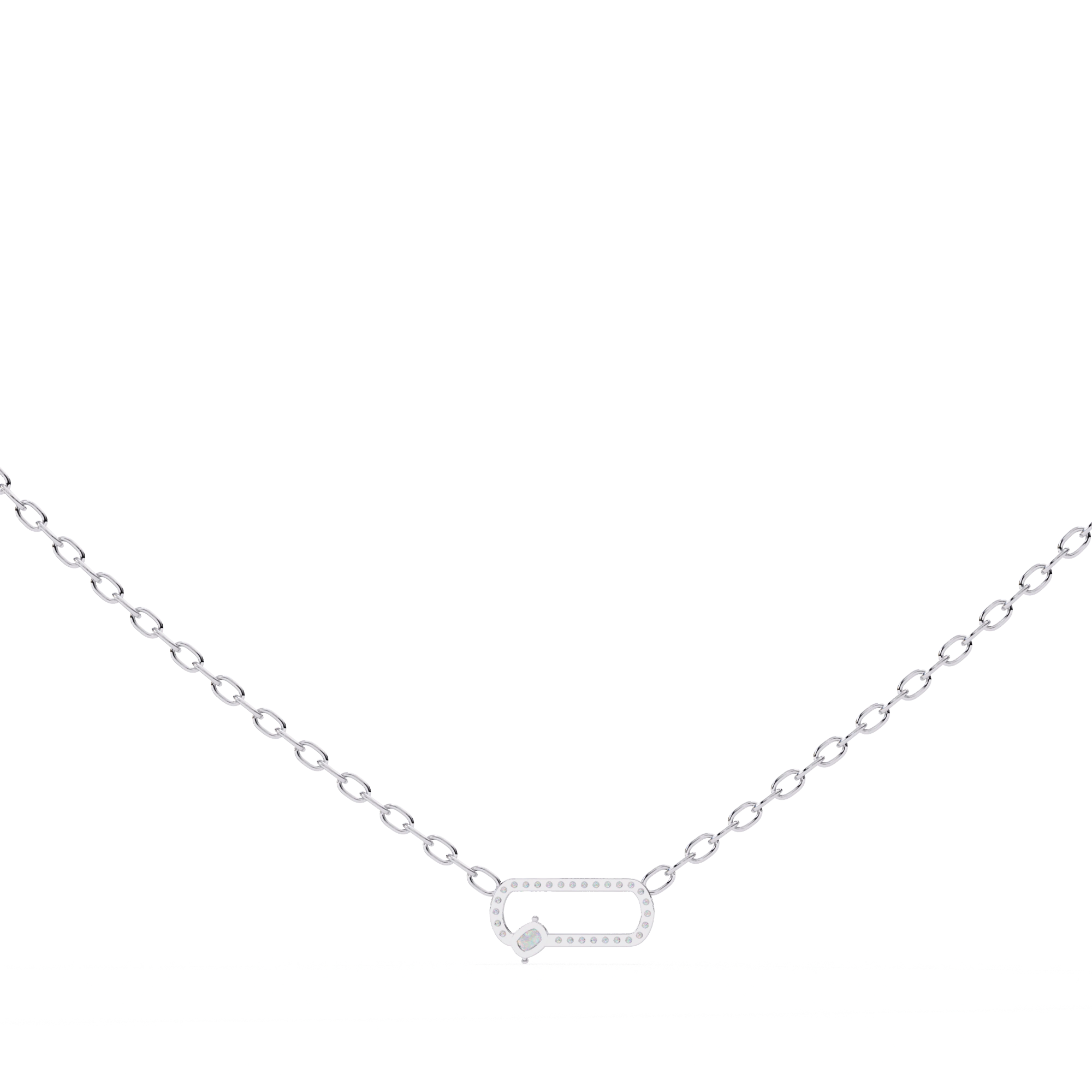 0.50ct Lab Diamond Prong Set Link Necklace In Yellow Gold 950 Platinum Natural Diamond