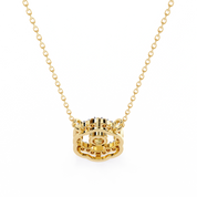 0.50 Ct Round Cut Lab Diamond Quatrefoil Necklace In Yellow Gold