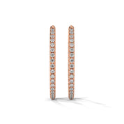 0.54ct Lab Grown Diamond Women's Hoop Earrings 18K Rose Gold Natural Diamond