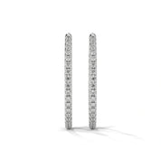 0.54ct Lab Grown Diamond Women's Hoop Earrings 950 Platinum Natural Diamond