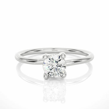 0.55 Ct Round Cut Solitaire Prong Setting Diamond Engagement Ring In White Gold