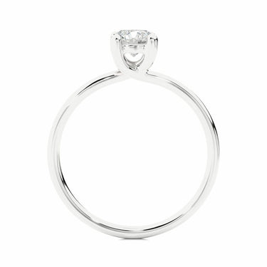 0.55 Carat Round Diamond Solitaire Engagement Ring In White Gold