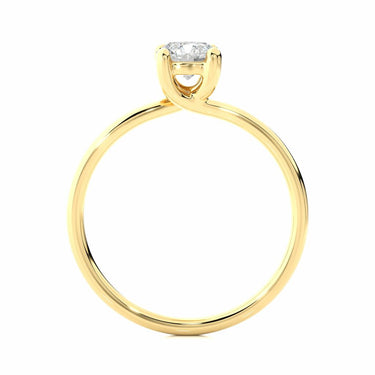 0.55 Ct Round Cut Diamond Solitaire Engagement Ring In Yellow Gold