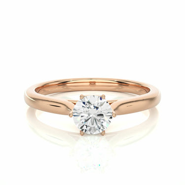 0.55 Ct Round Cut Solitaire Engagement Ring in Rose Gold