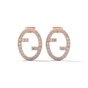 0.56 Carat Diamond Earrings Studs Women's in Yellow Gold 18K Rose Gold Natural Diamond