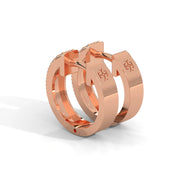 0.56 Carat Diamond Hoop Earrings for Women in Rose Gold