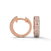 0.56 Carat Diamond Hoop Earrings for Women in Rose Gold