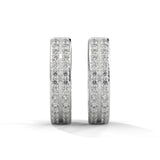 0.56 Carat Diamond Hoop Earrings for Women in Rose Gold