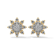 0.56 Carat Lab Grown Diamond Stud Earrings for Women 18K Yellow Gold Natural Diamond