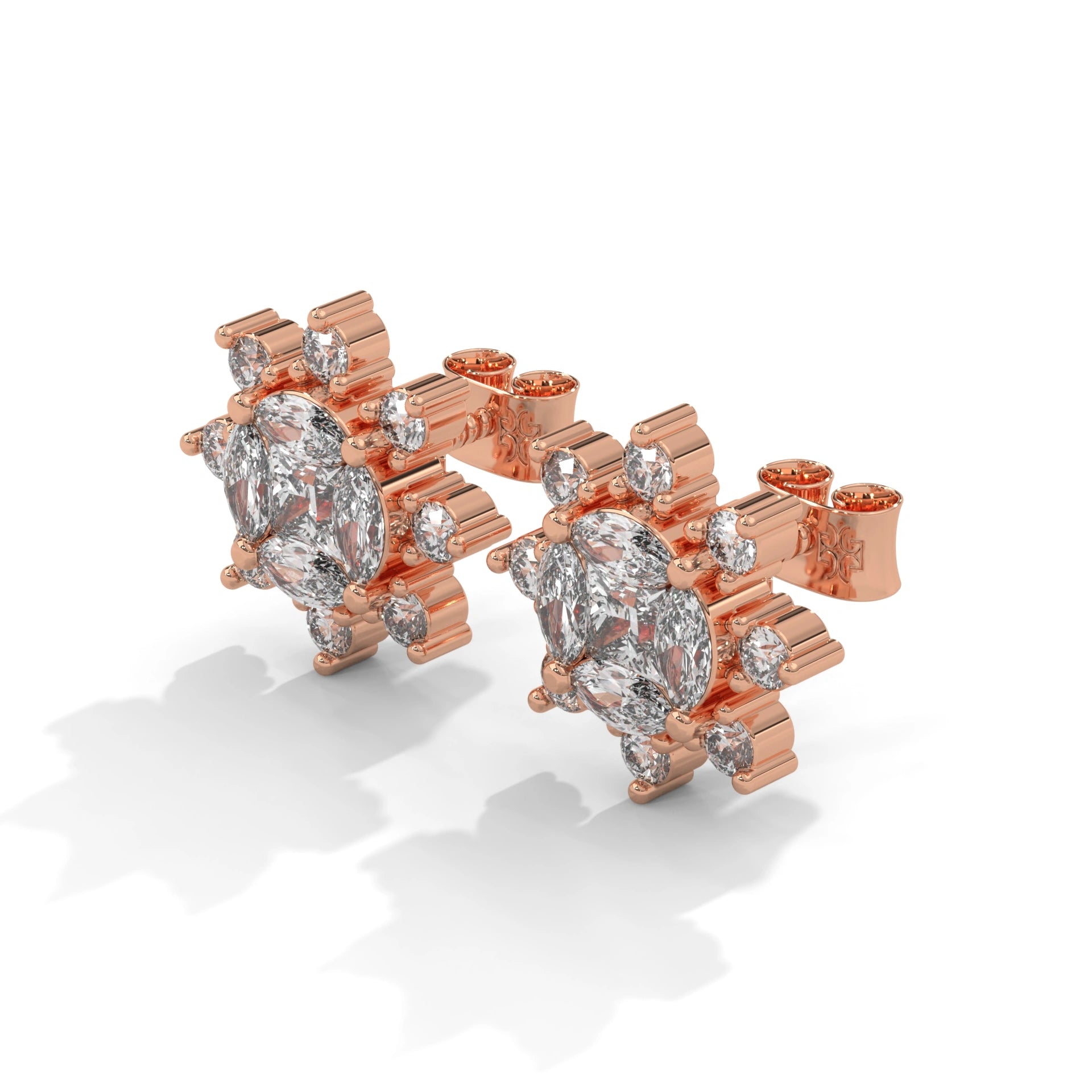 0.56 Carat Lab Grown Diamond Stud Earrings for Women