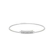 0.50 Carat Diamond Station Bracelet in Yellow Gold 950 Platinum Natural Diamond