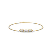 0.50 Carat Diamond Station Bracelet in Yellow Gold 18K Yellow Gold Natural Diamond