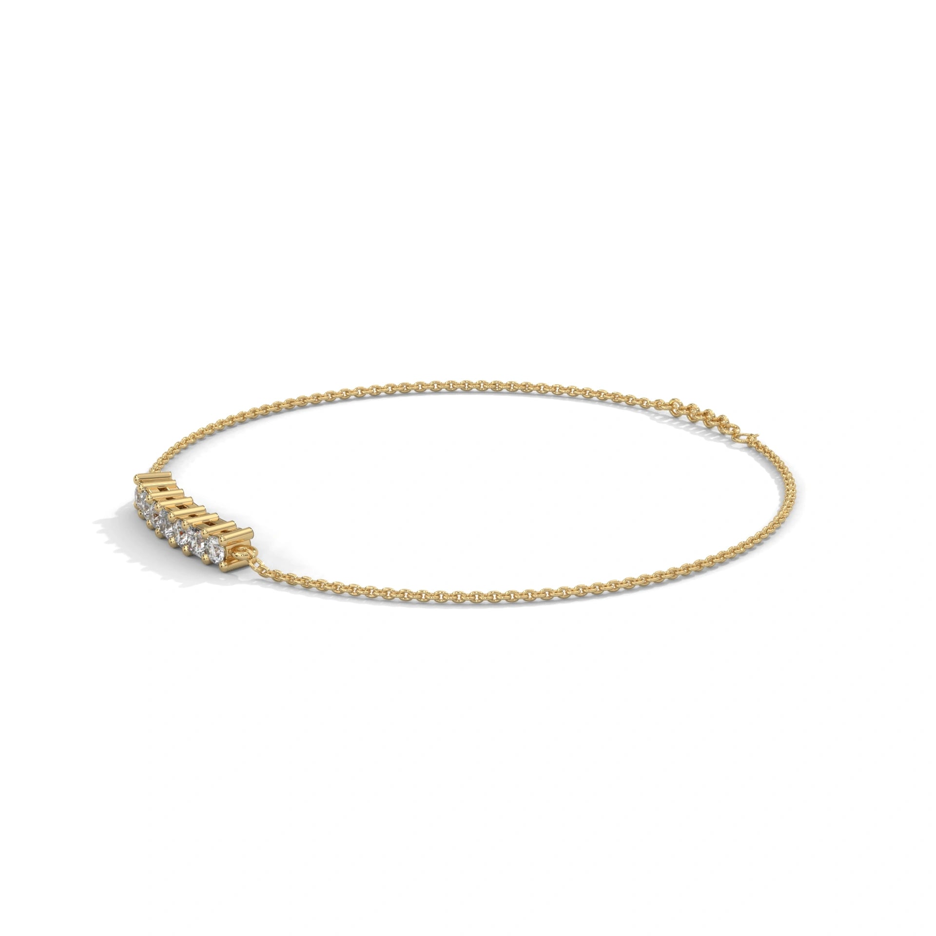 0.50 Carat Diamond Station Bracelet in Yellow Gold
