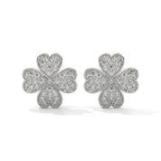 0.59 Carat Diamond Earrings Studs Womens in Rose Gold 950 Platinum Natural Diamond