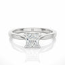 0.60 Ct Princess Cut Moissanite Engagement Solitaire Ring In White Gold