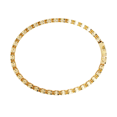 0.60 Carat Round Cut Diamond Tennis Bracelet In Yellow Gold