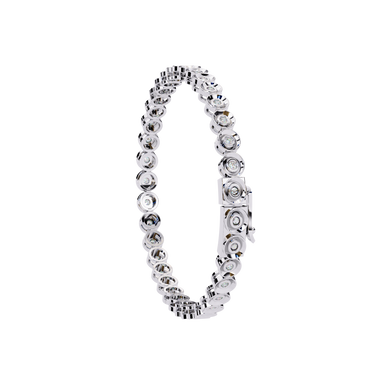 0.60 Carat Round Cut Diamond Tennis Bracelet In White Gold