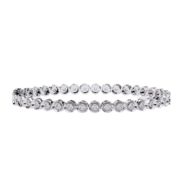 0.60 Carat Round Cut Diamond Tennis Bracelet In White Gold