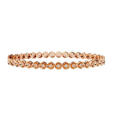 0.60 Carat Round Cut Diamond Tennis Bracelet In Rose Gold