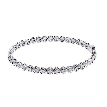 0.60 Carat Round Cut Diamond Tennis Bracelet In White Gold