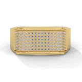 0.60 carat lab created diamond mens wide band ring in white gold