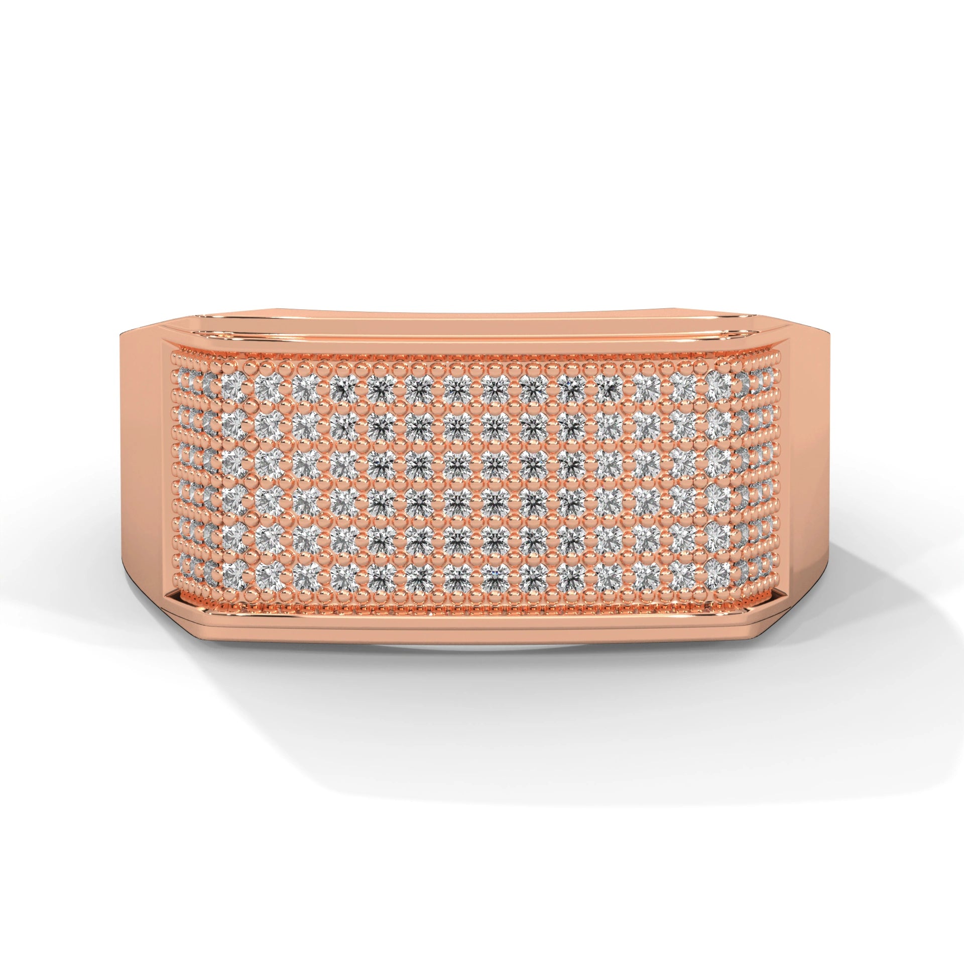 0.60 carat lab created diamond mens wide band ring in white gold 18K Rose Gold Natural Diamond