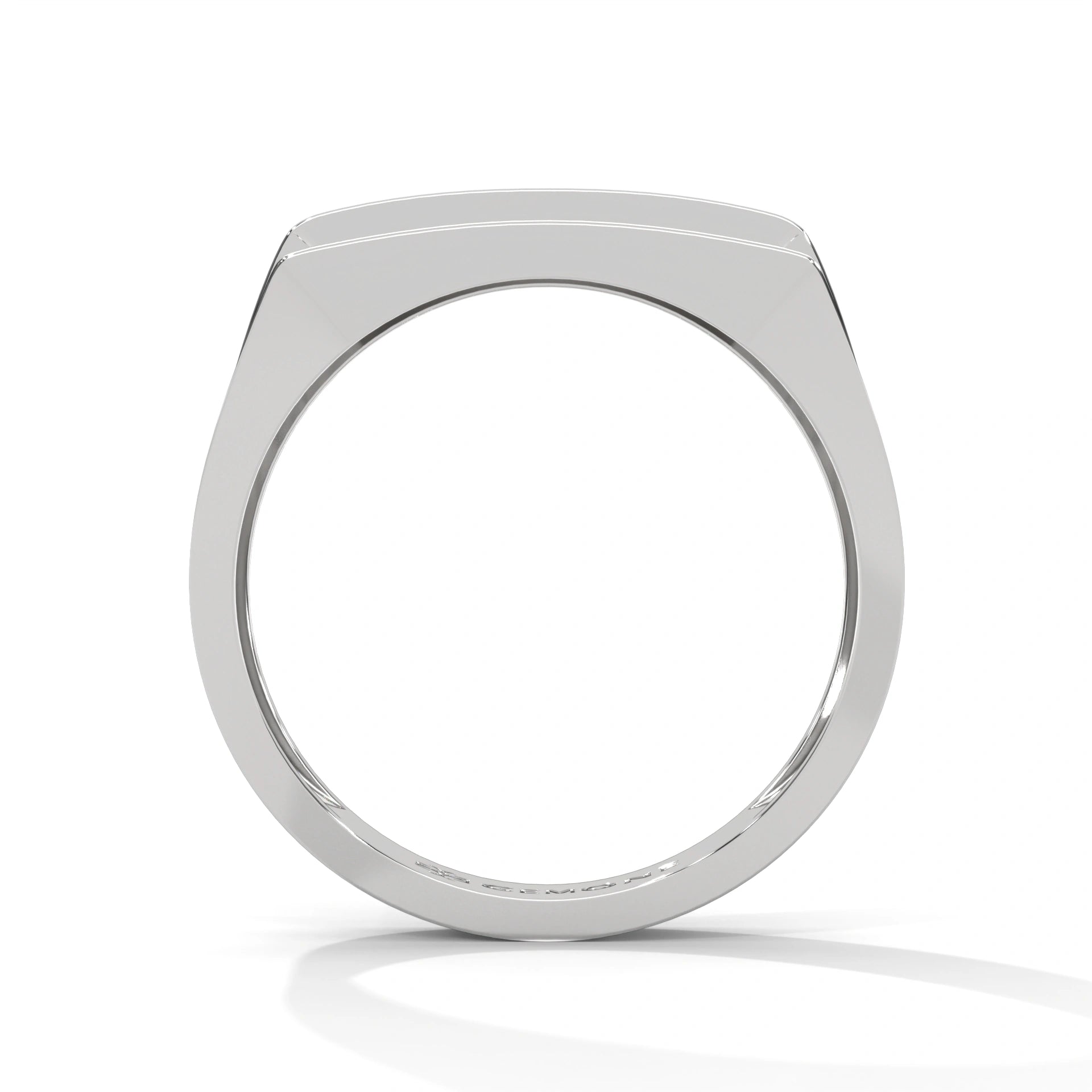 0.60 carat lab created diamond mens wide band ring in white gold