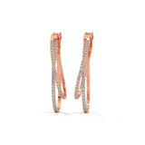 0.61 Ct Lab Grown Diamond Cuff Earrings White Gold