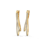 1 ct Lab Grown Diamond Cuff Earrings White Gold