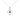 Front View of 0.62 Ct Black and White Diamond Solitaire Pendant Necklace in White Gold