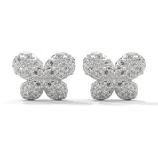 0.65 Carat Lab Grown Diamond Stud Earrings Womens in White Gold 950 Platinum Natural Diamond