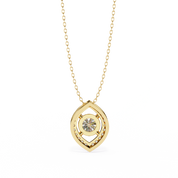 0.68 Ct Round Lab Diamond Marquise Cut Halo Pendant