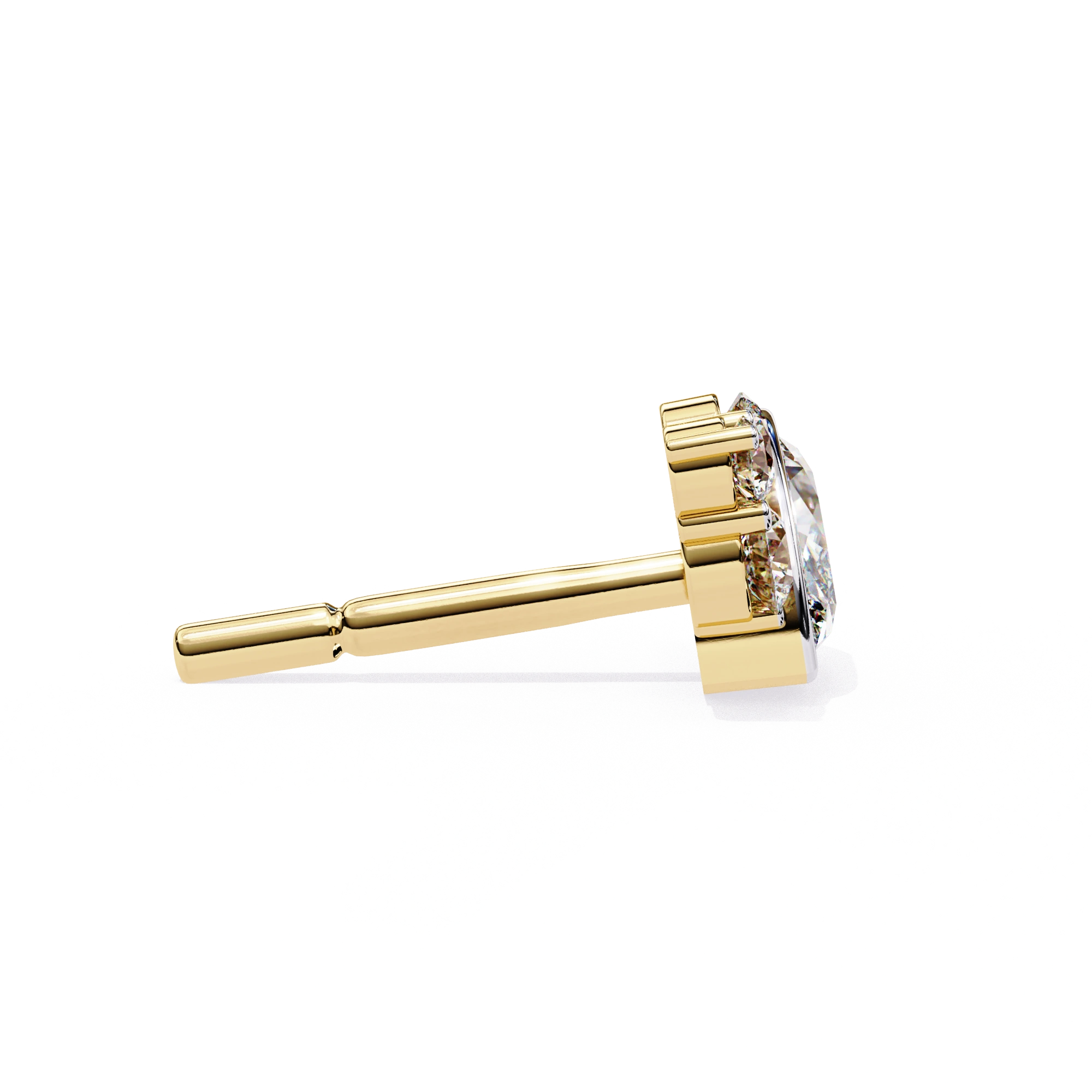 0.61 Carat Diamond Earrings Studs Marquise Design