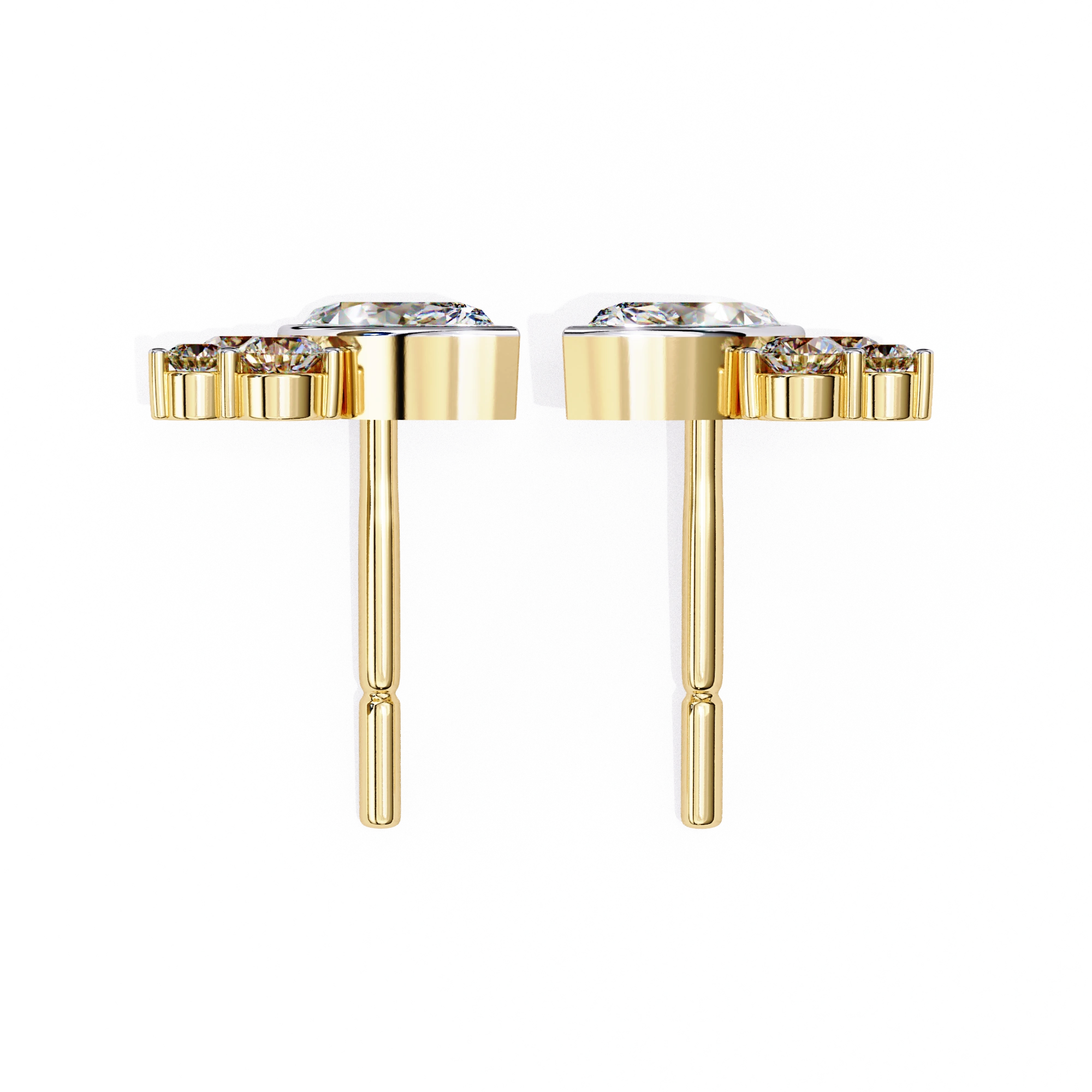 0.61 Carat Diamond Earrings Studs Marquise Design