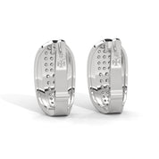 0.71 Ct TWT Pavé Diamond Hoop Earrings