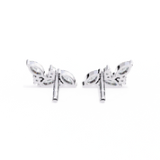 0.72 Carat Diamond Stud Earrings Floral Cluster Design for Women