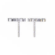 0.72 Carat Diamond Stud Earrings Floral Cluster Design for Women