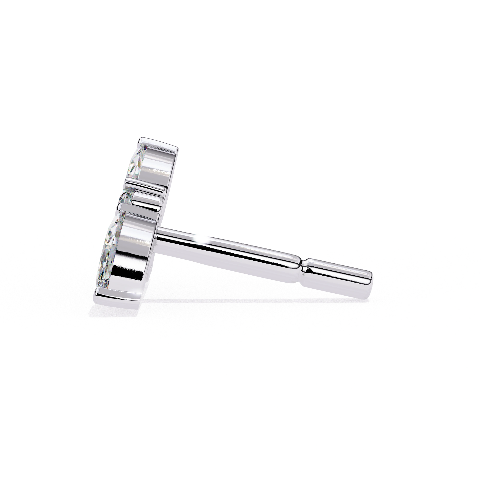 0.72 Carat Diamond Stud Earrings Floral Cluster Design for Women