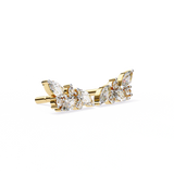 0.72 Carat Diamond Stud Earrings Floral Cluster Design for Women